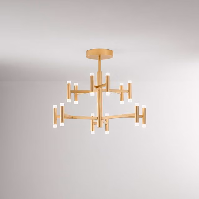 Plafoniera LED Perenz Moderno Round Bianco e Oro/Ottone Dimmabile