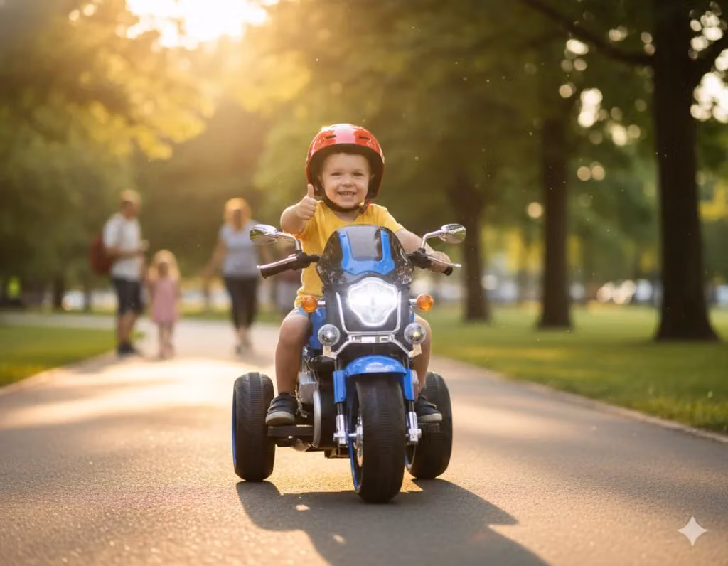 Moto Elettrica per Bambini Kidfun Melbourne 12V Blu con Luci e Suoni – 2
