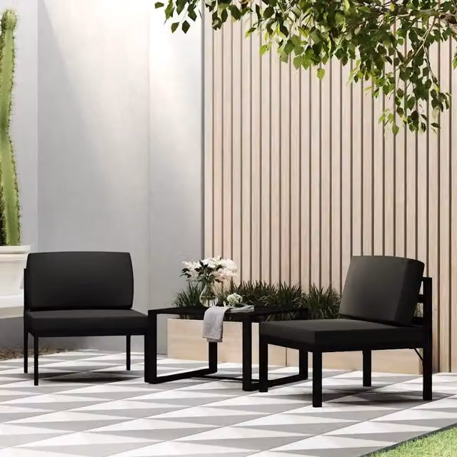 Divano Centrale Modulare 1 pz con Cuscini-Sofa Modulare-Divanetto Alluminio Antracite