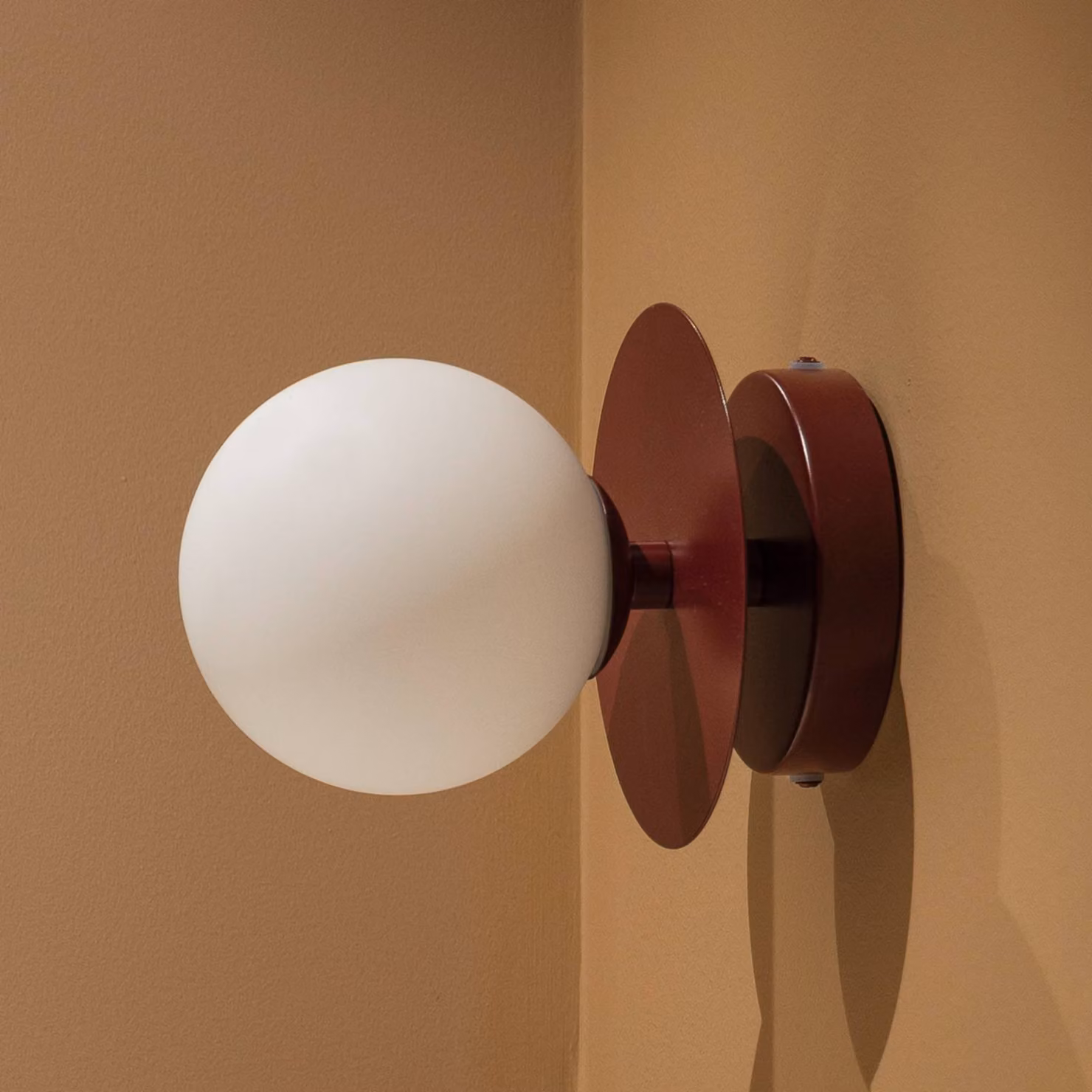 Globen Lighting Applique da parete ART DECO, dimmerabile, Rosso, Soggiorno / Sala da pranzo, Vetro, Scandinavo, Applique