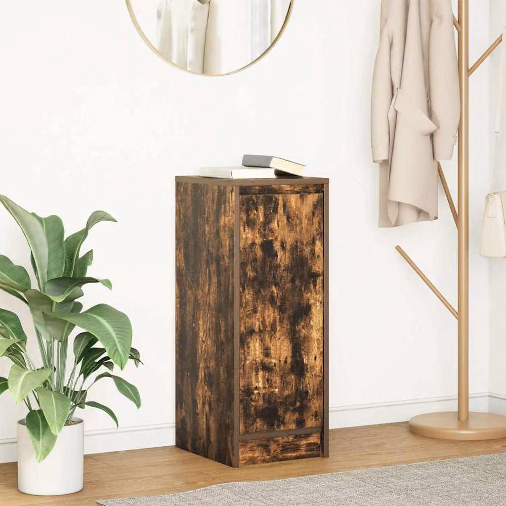 vidaXL Credenza Moderna in Rovere Marrone con Ante a Battente e Ripiani Interni L/P/H: 29,5 x 34 x 76 cm