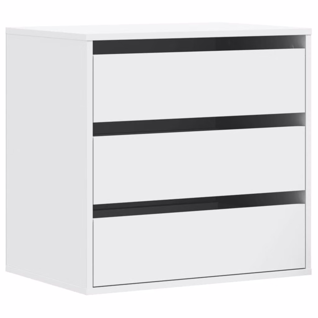 Cassettiera Bianca 60x41x58 cm in Legno Multistrato