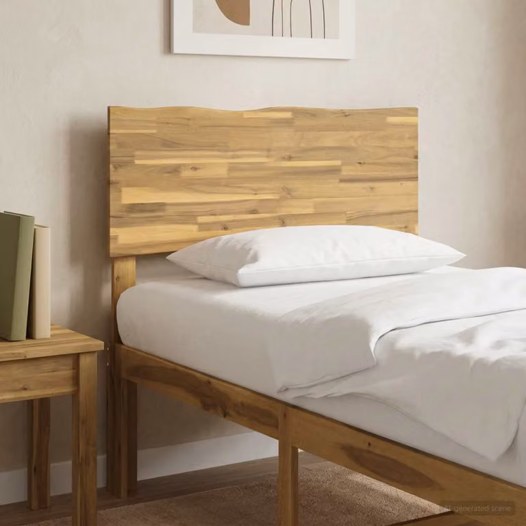 Testiera per letto con bordo vivo vidaXL ROSTOCK in legno di acacia bianco 80x200 cm