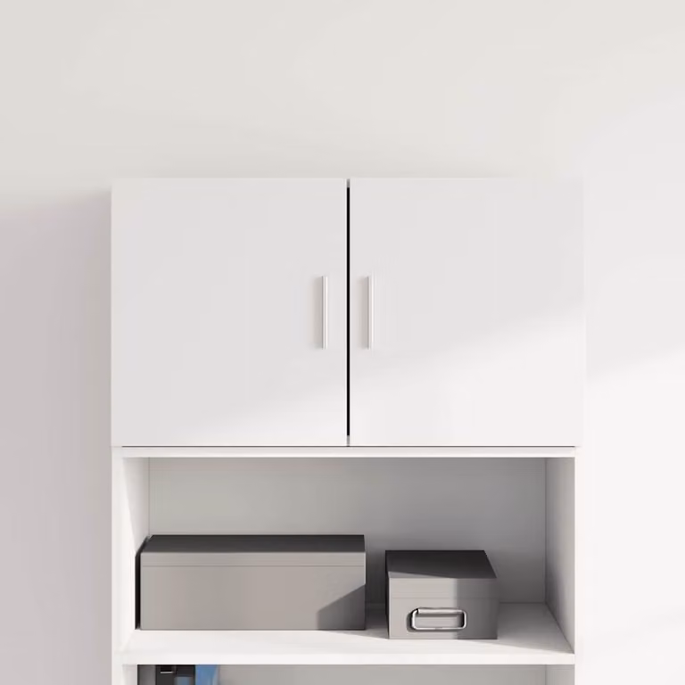 Mobile a parete vidaXL Bianco in Legno Multistrato e MDF L 70 cm x P 42,5 cm x H 40 cm