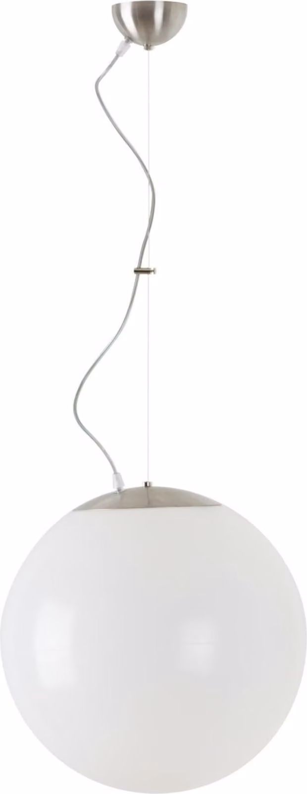 OSMONT ISI63293 ISIS L3 PM lampada a sospensione in acciaio inox spazzolato/bianco IP40 40W E27