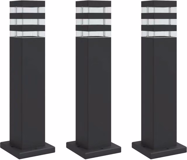 Lampada da terra per esterni nera in alluminio e plastica CFW4938747 Altezza: 50 cm
