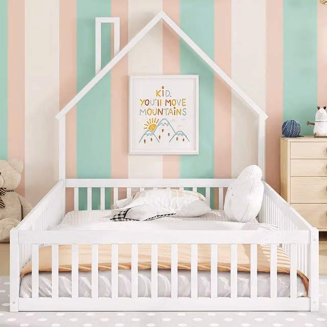 Letto a castello per bambini - Xylo - 140x200 cm - Pino bianco