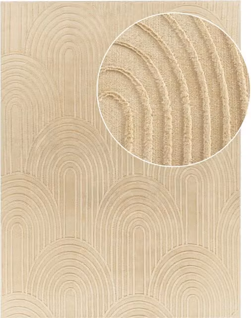 Tappeto in pelliccia sintetica Lelystar beige L: 160 cm, P: 220 cm