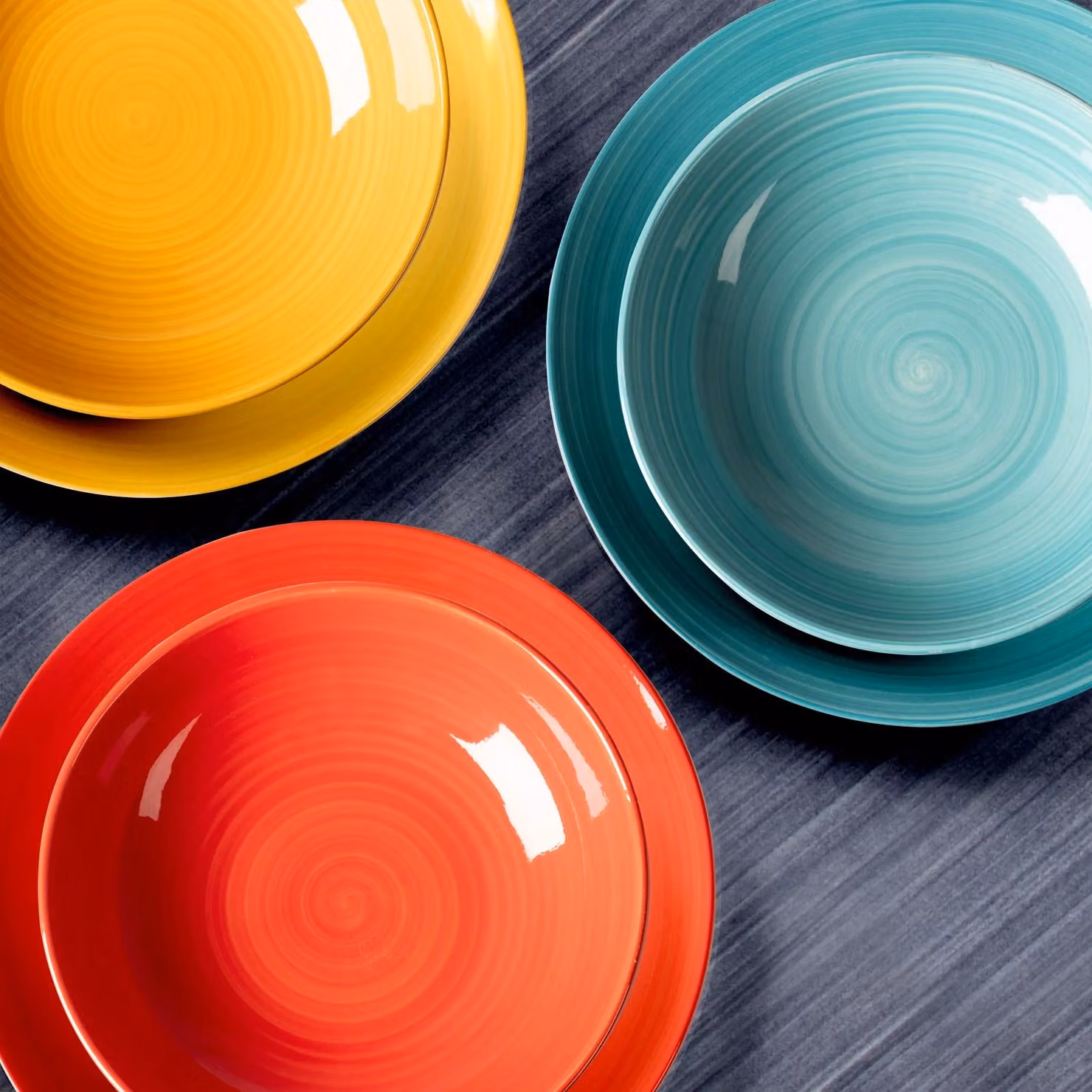 Servizio di piatti Tipika GUSTO CASA in stoneware multicolore, 12 pezzi – 2