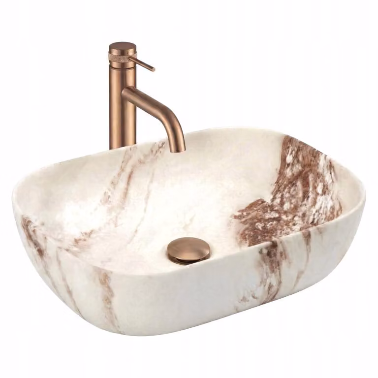 Lavabo Lavabo sospeso rettangolare senza rubinetteria
