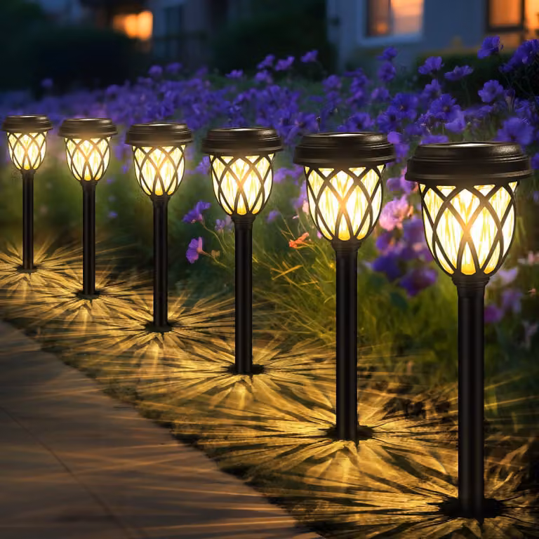 Lampade solari per esterni, confezione da 6, illuminazione esterna impermeabile