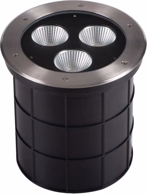 Lampada carrabile da incasso Kanlux Turro LED 45W Ø26 cm nero e argento – 1