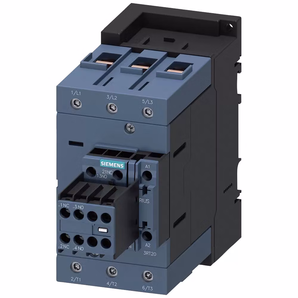 Contattore Siemens, AC-3e, 80 A/37 kW/400 V, a 3 poli, CA 110 V/50 Hz, 2S+2Ö, collegamento a vite 3RT20451AF04