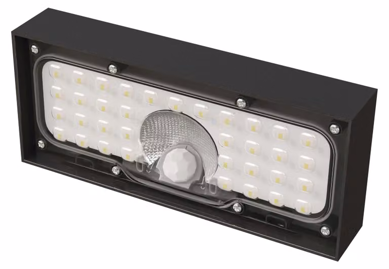EMOS LED lampada solare BRIXO con rilevatore di movimento, per casa/giardino, raggio d'azione del sensore 7m/120°, 2 modalità di illuminazione, 900lm, bianco neutro, nero, ZG166S