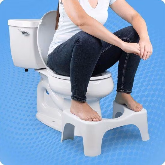 Sgabello per il water Unyqoos® da 7 pollici di altezza, bianco – Aiuta ad assumere una posizione naturale quando si usa il water, adatto a tutti i tipi di toilette, raccomandato dai medici, registrato presso la FDA
