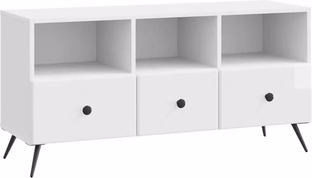 Mobile TV-Credenza per TV Bianco Lucido 102 x 34,5 x 50 cm Legno ingegnerizzato 524976