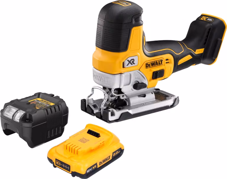Seghetto alternativo a batteria DeWalt DCS 335 D1 18 V 135 mm Brushless + 1x batteria 2,0 Ah + caricabatteria