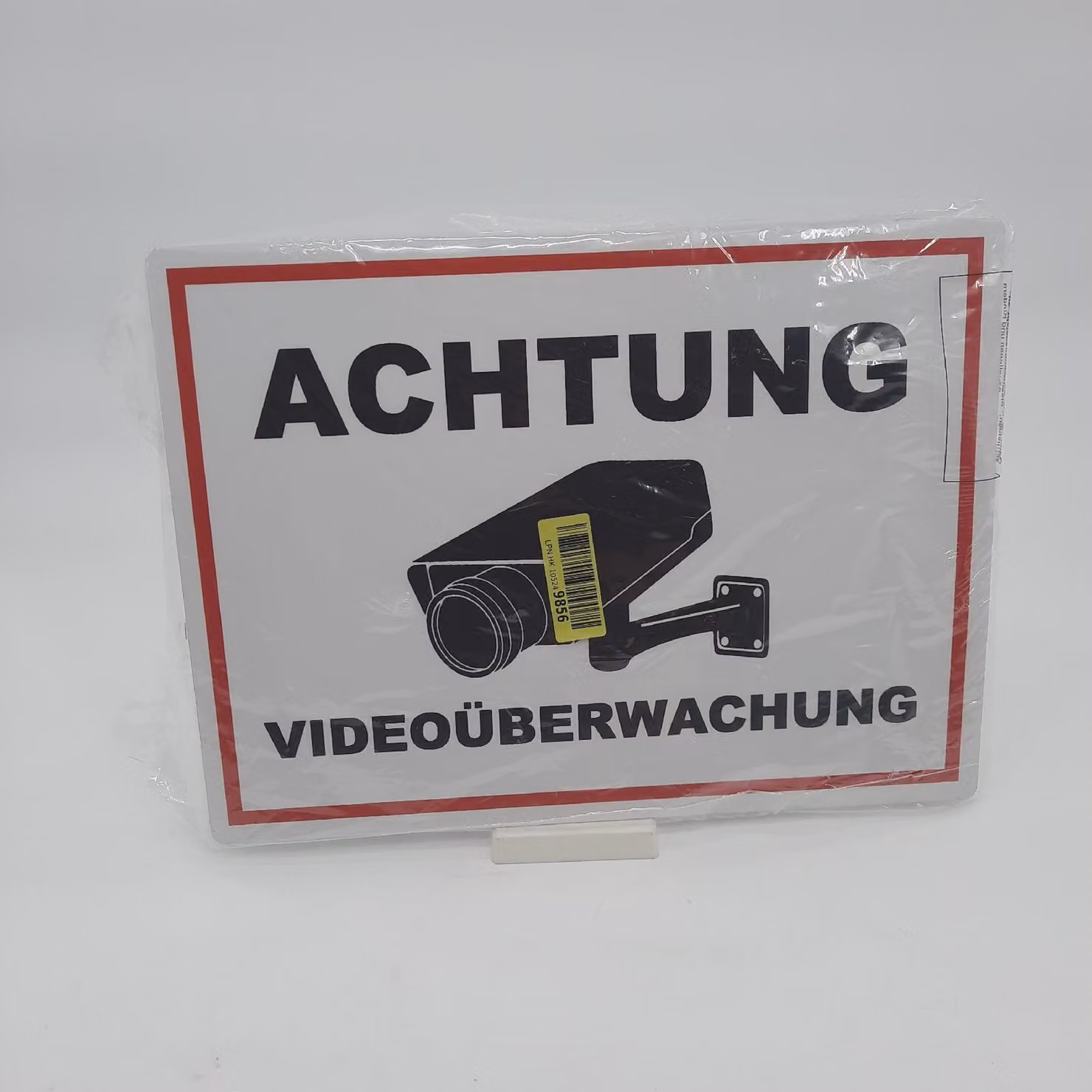 Cartello per videosorveglianza XXL 40 x 30 cm, alluminio 3 mm, AluDibond, cartelli resistenti