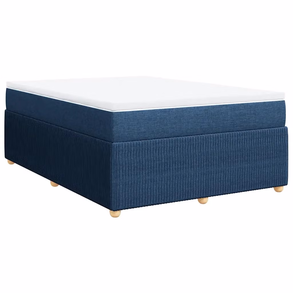 Letto Ibrido con Giroletto a Molle e Materasso vidaXL, Colore Blu e Bianco, L/P: 160 x 200 cm – 2