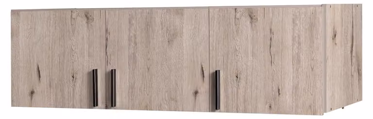 raumhirsch, elemento superiore per armadio in legno di quercia Wellington, finitura grafite, dimensioni 136 x 40 x 53,6 cm