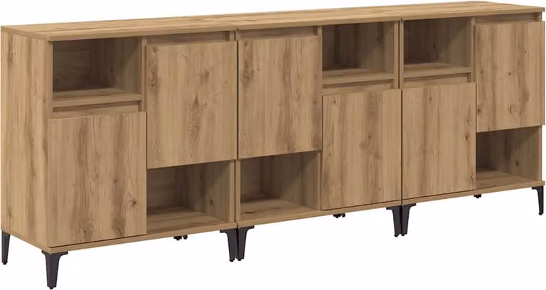 Sideboards 3 pcs Rovere artigianale 60 x 35 x 70 cm