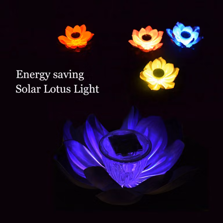 Luce del loto galleggiante, luce del loto, lampada del fiore del loto che cambia colore, lampada del fiore del loto che cambia colore del LED, lampada del loto impermeabile