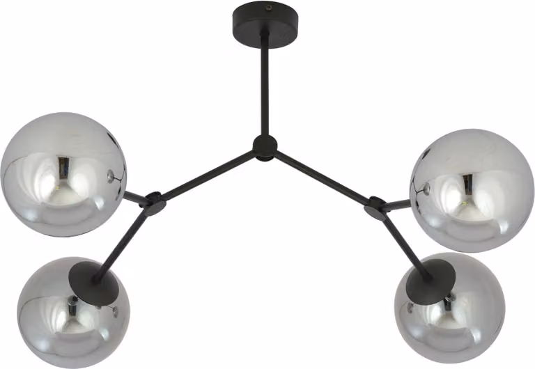 Lampada da soffitto Emibig 4xE14 40W SPACE 4 NERO/GRAFITE 1134/4