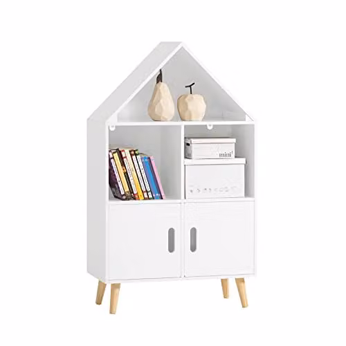 SoBuy Libreria Bambini con Porte Portata fino a 70kg 60x30x103cm