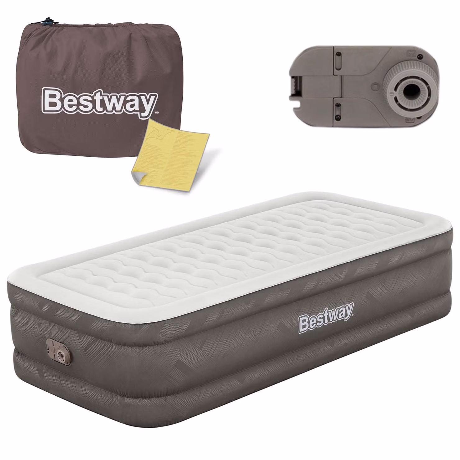 Materasso gonfiabile 191x97x46 cm con pompa elettrica incorporata Bestway 69048