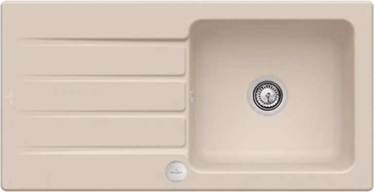 Lavello da cucina Villeroy&Boch, lavello da cucina Architectura 60 Almond CeramicPlus 1000x510mm, larghezza base 60 cm