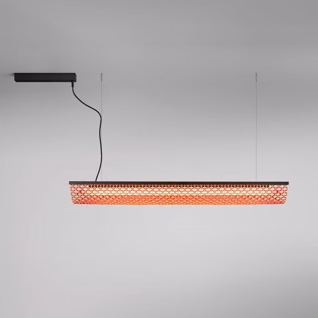 Lampada a sospensione da esterno Bover Nans Balis rossa con tecnologia LED