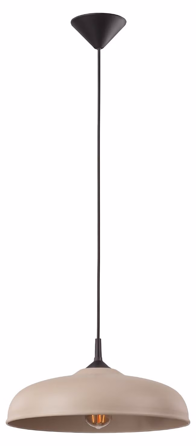 Lampada a sospensione GINA taupe 1xE27 15W acciaio 74x38x38cm Sollux Lighting