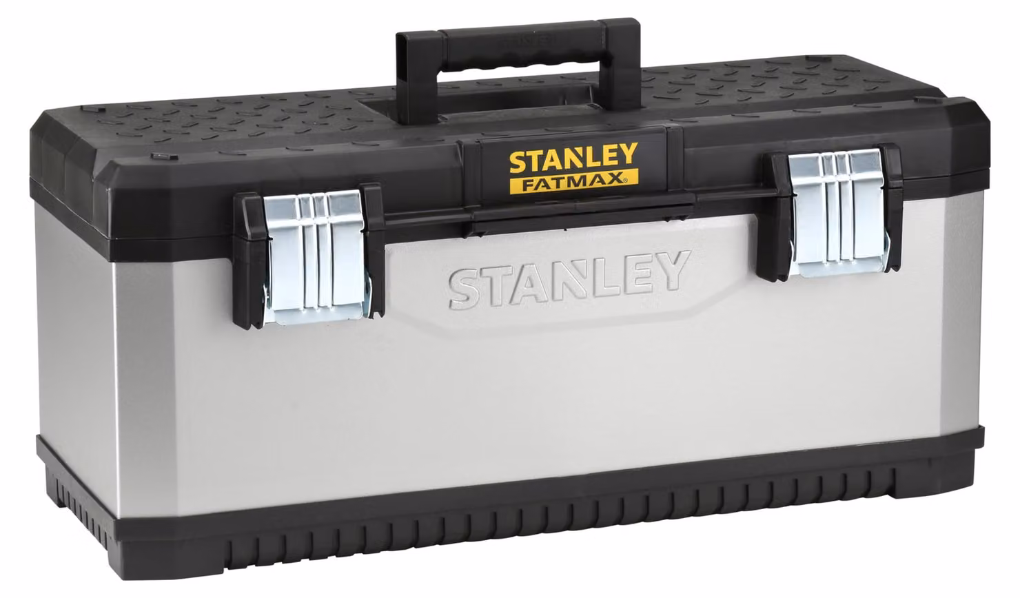 STANLEY FatMax, valigetta/scatola portautensili vuota. Scatola portautensili (26 pollici, 66x29x30 cm), con maniglia removibile, valigetta robusta con spazio interno, scatola portautensili con maniglia Bi-Material FatMax. Codice prodotto: 1-95-617
