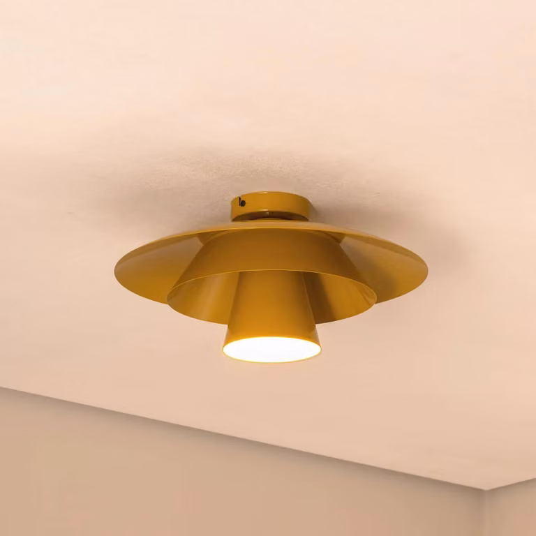 Plafoniera soffitto Plato Luminex, dimmerabile, Giallo / Arancione, Soggiorno / Sala da pranzo, Metallo, Moderno, Plafoniera
