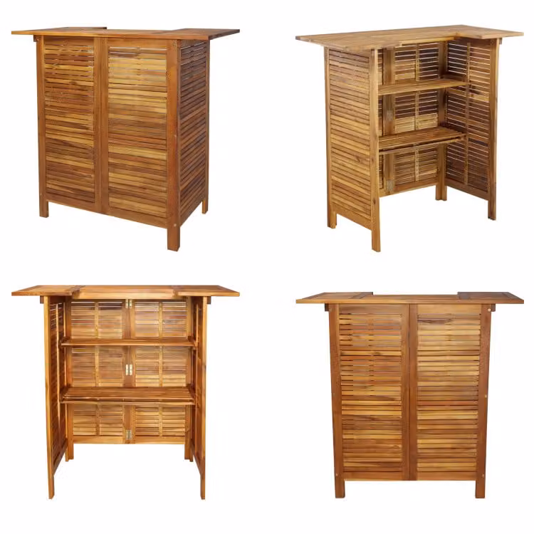 vidaXL Tavolo da bar 110x50x105 cm in legno massiccio di acacia - Tavolo da bar - Tavoli da bar - Tavoli da bistrot - Tavoli da bistrot