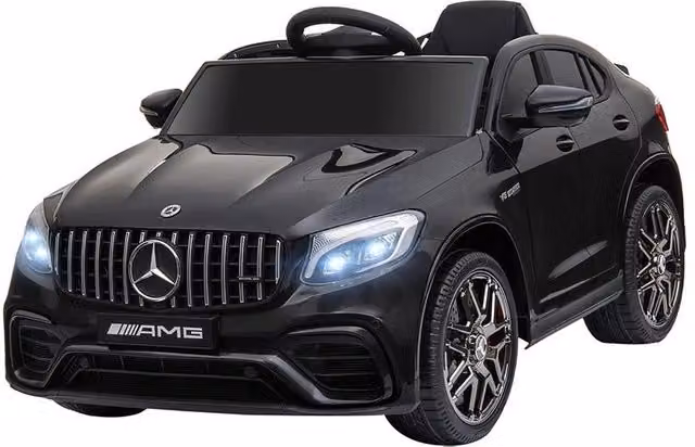 MACCHINA ELETTRICA PER BAMBINI 3-5 ANNI MERCEDES CON CINTURA DI SICUREZZA E TELECOMANDO, NERO