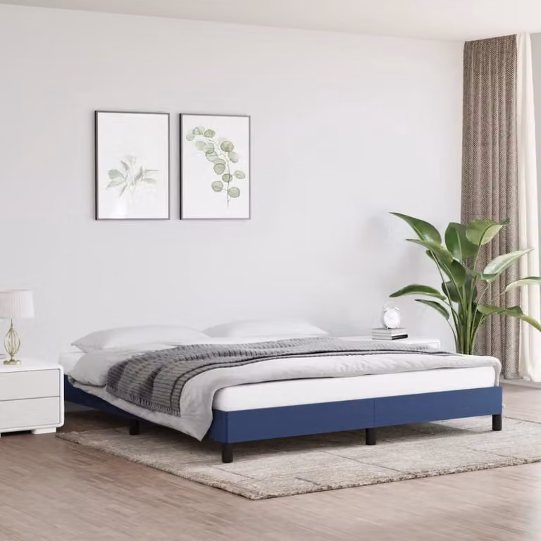 The Living Store Rete da letto blu 160x200 cm Tessuto