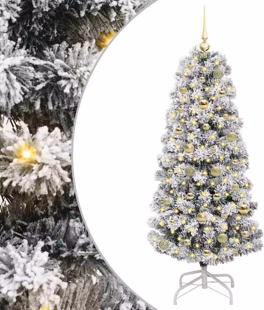 Albero di Natale Artificiale con Rami Pieghevoli 150 cm