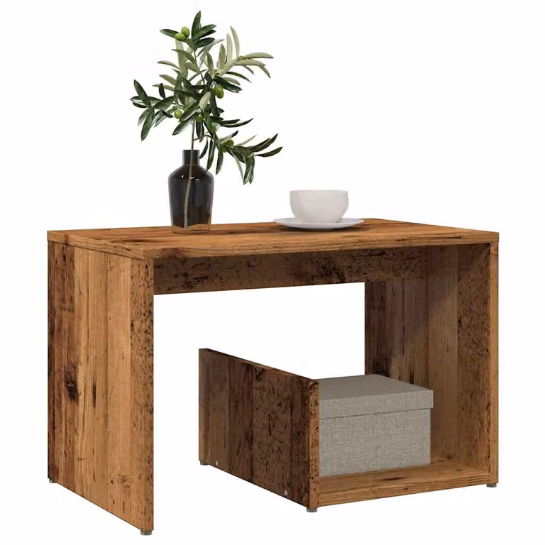 vidaXL Tavolino Moderno in Legno Marrone, L/P/H: 59 x 36 x 38 cm