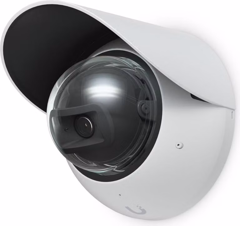 Protezione dalle intemperie per telecamera dome, bianca, policarbonato, adatta per esterni