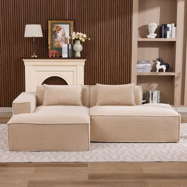 Divano 3 Posti in Tessuto con Cuscini ¨C MINIMAL ¨C Grigio