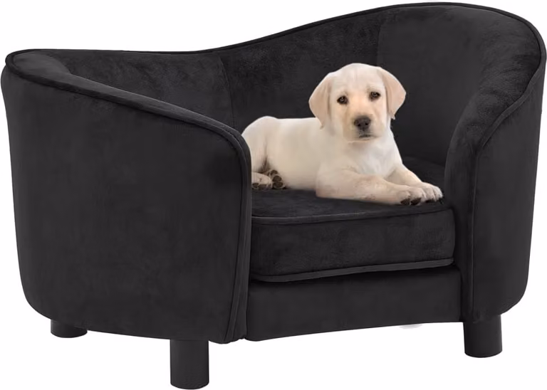 Divano per Cani Nero 69x49x40 cm in Peluche