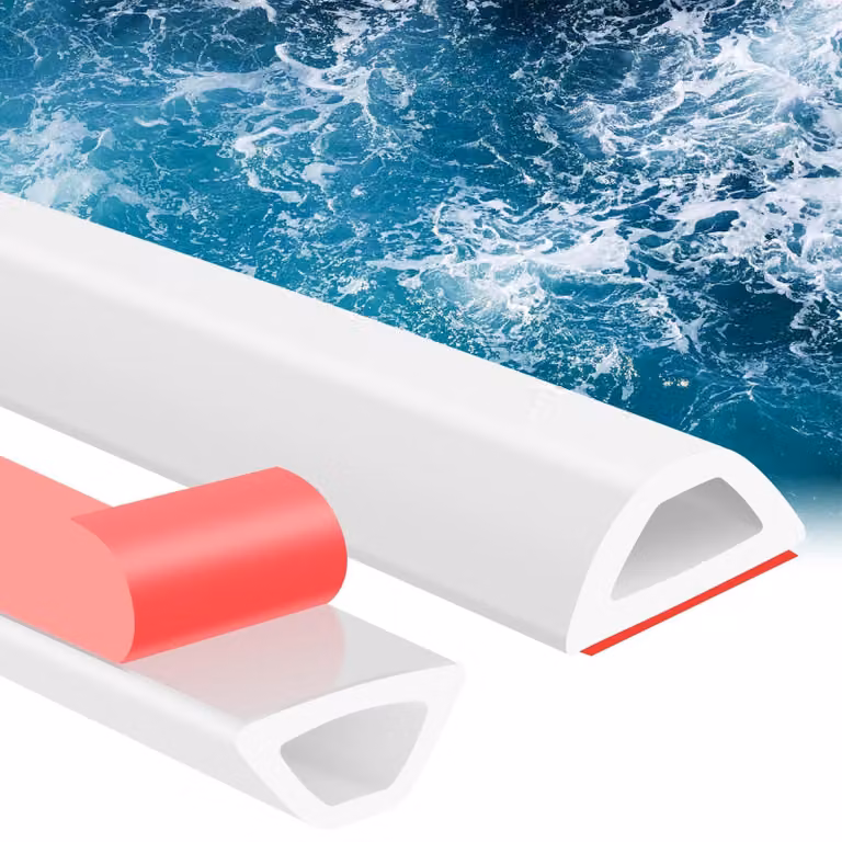 Guarnizione siliconica autoadesiva per doccia, colore bianco, 100 cm