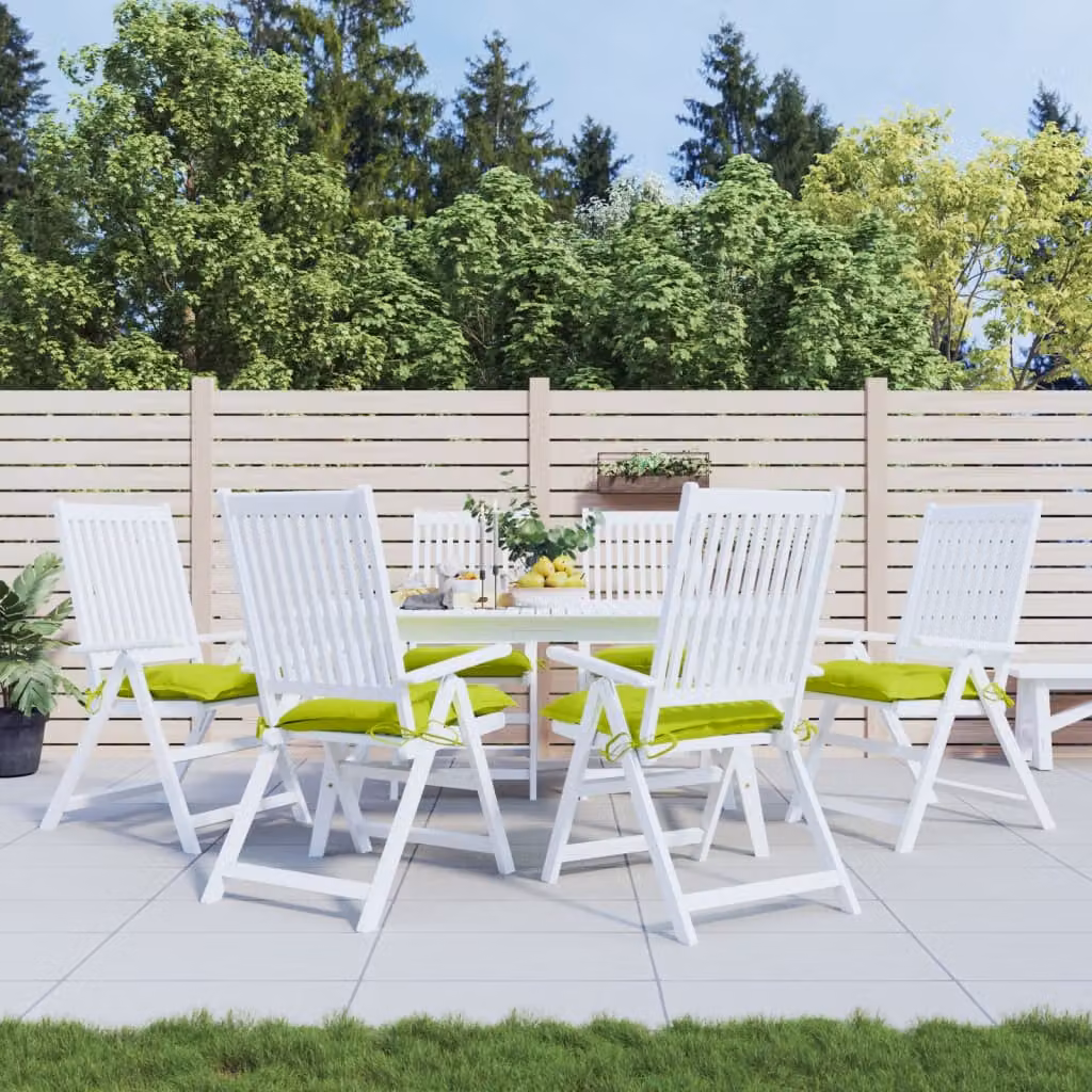 Set di 6 cuscini per pallet vidaXL in tessuto Oxford verde chiaro, L/P/H: 50 x 50 x 7 cm