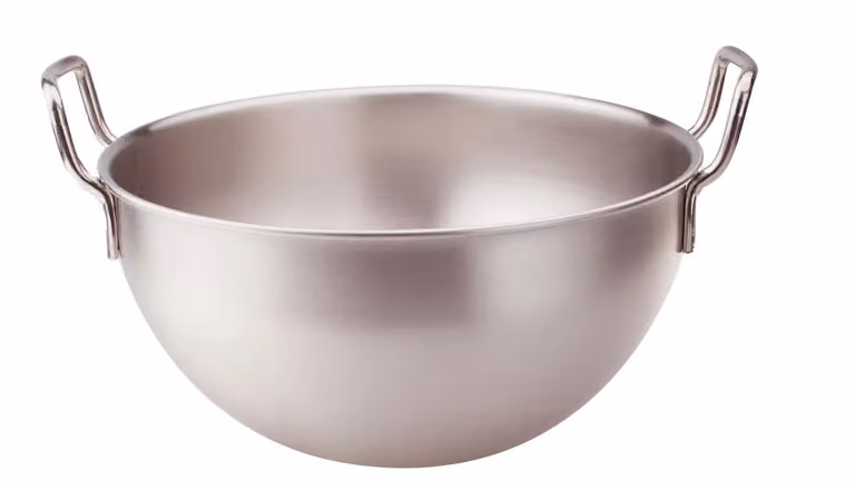 Bastardella semisferica in acciaio inox con maniglie, no induzione, diam. 32cm