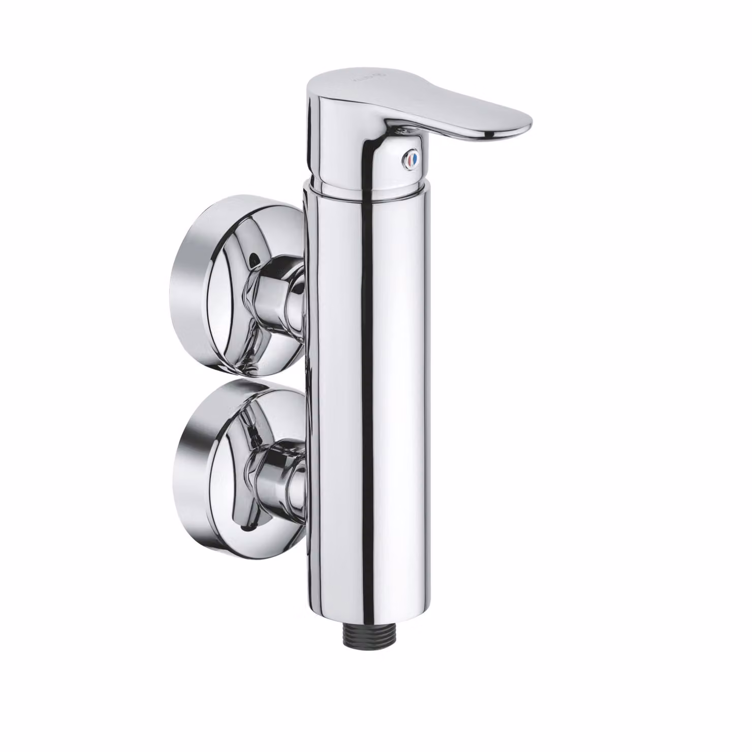 KLUDI OBJEKTA Mitigeur monocommandé pour douche, robinetterie monobloc verticale, montage mural, chrome, 366510575, 366510575