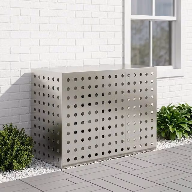 Copertura per condizionatore d'aria Argento 110 x 50 x 80 cm 8014140
