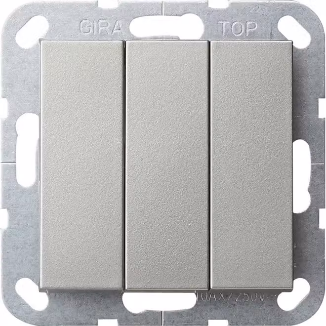 Interruttore a bilanciere Gira BS 3f AusWe Sistema 55 in acciaio inossidabile (verniciato) 2832600