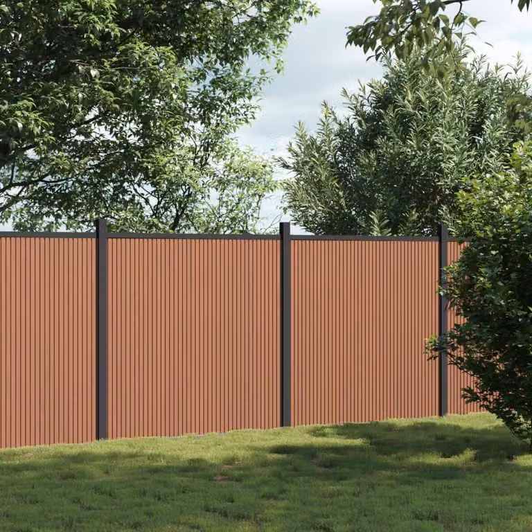 Maison Exclusive - Elemento di recinzione marrone 353x186 cm in WPC