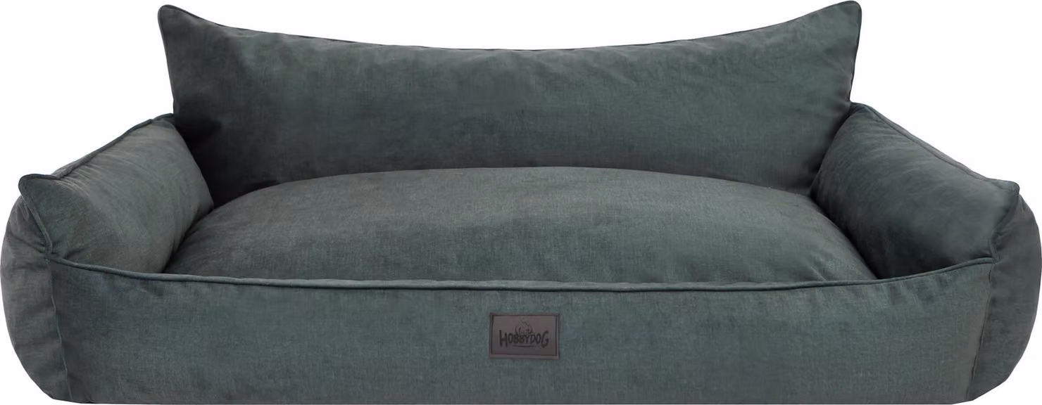 Cuccia per cani, cestino per cani, divanetto per cani, cuscino per cani, lettino per animali, posto letto, materasso per cani, lavabile - Joker - 132 x 106 cm [Taglia: XXXL] - Verde Fancy